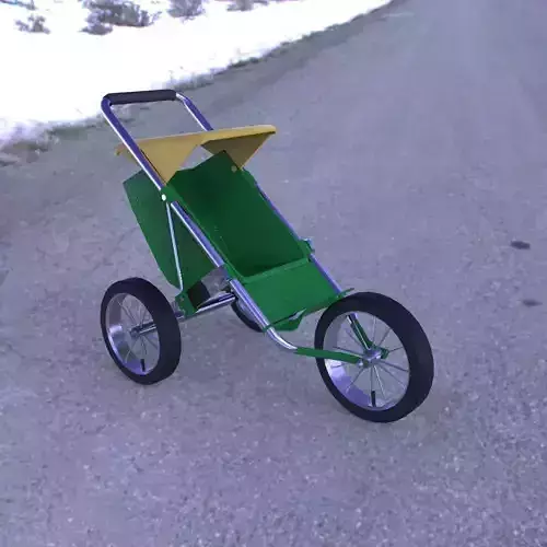 Stroller 2 in multiple formats 3D model