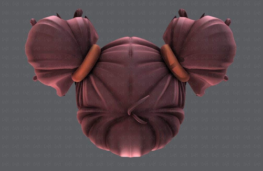 3D Hair style for girl V03 3D model_34