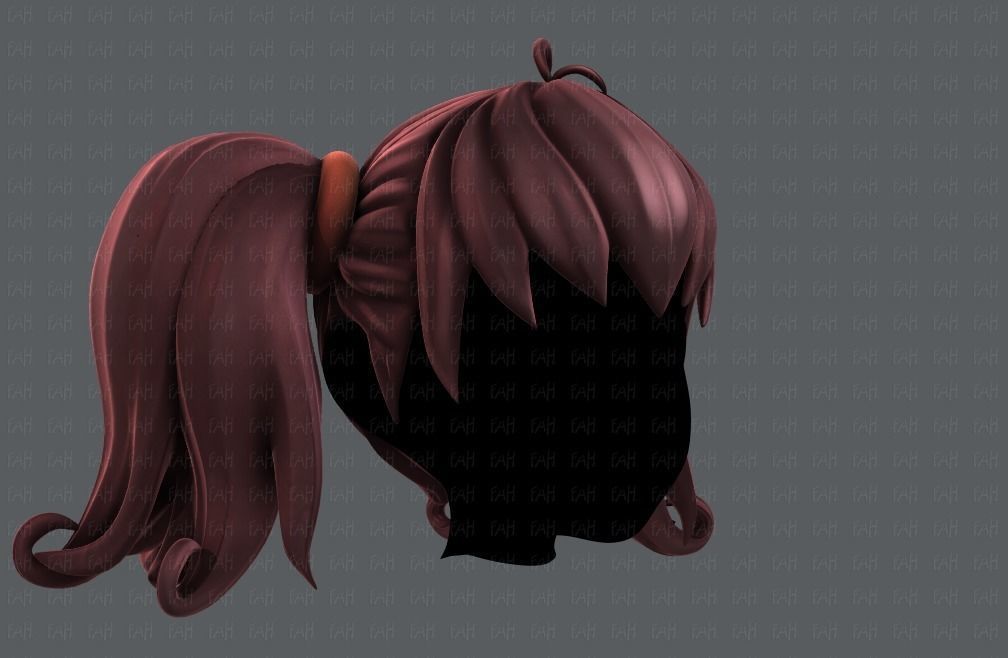 3D Hair style for girl V03 3D model_3