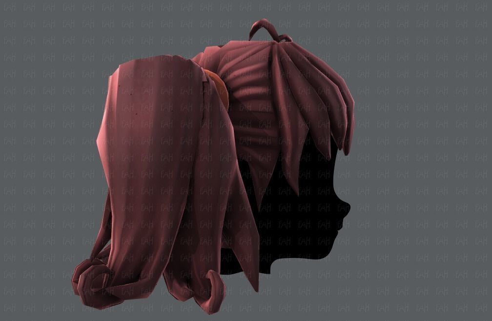 3D Hair style for girl V03 3D model_20