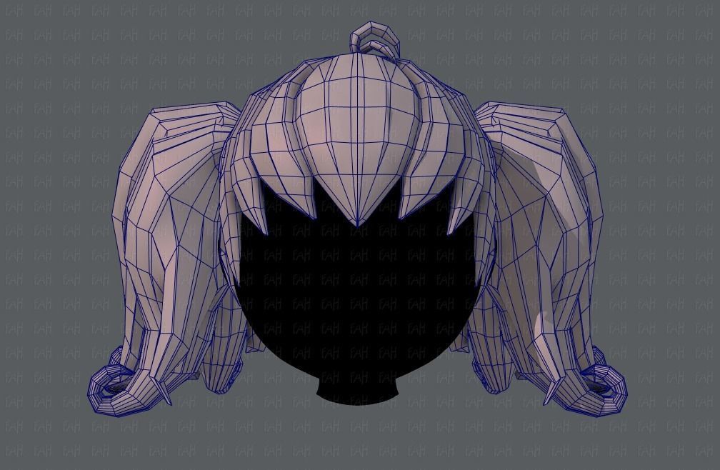 3D Hair style for girl V03 3D model_26