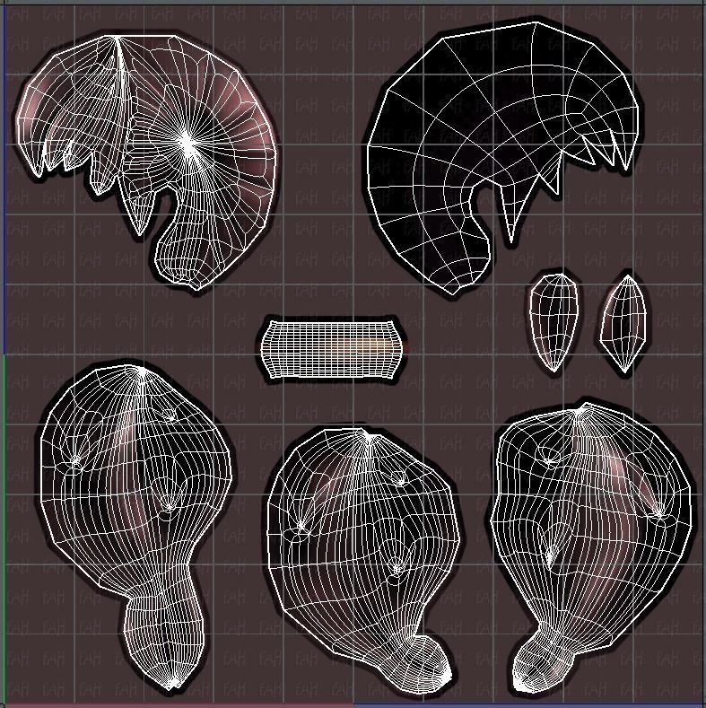 3D Hair style for girl V03 3D model_38