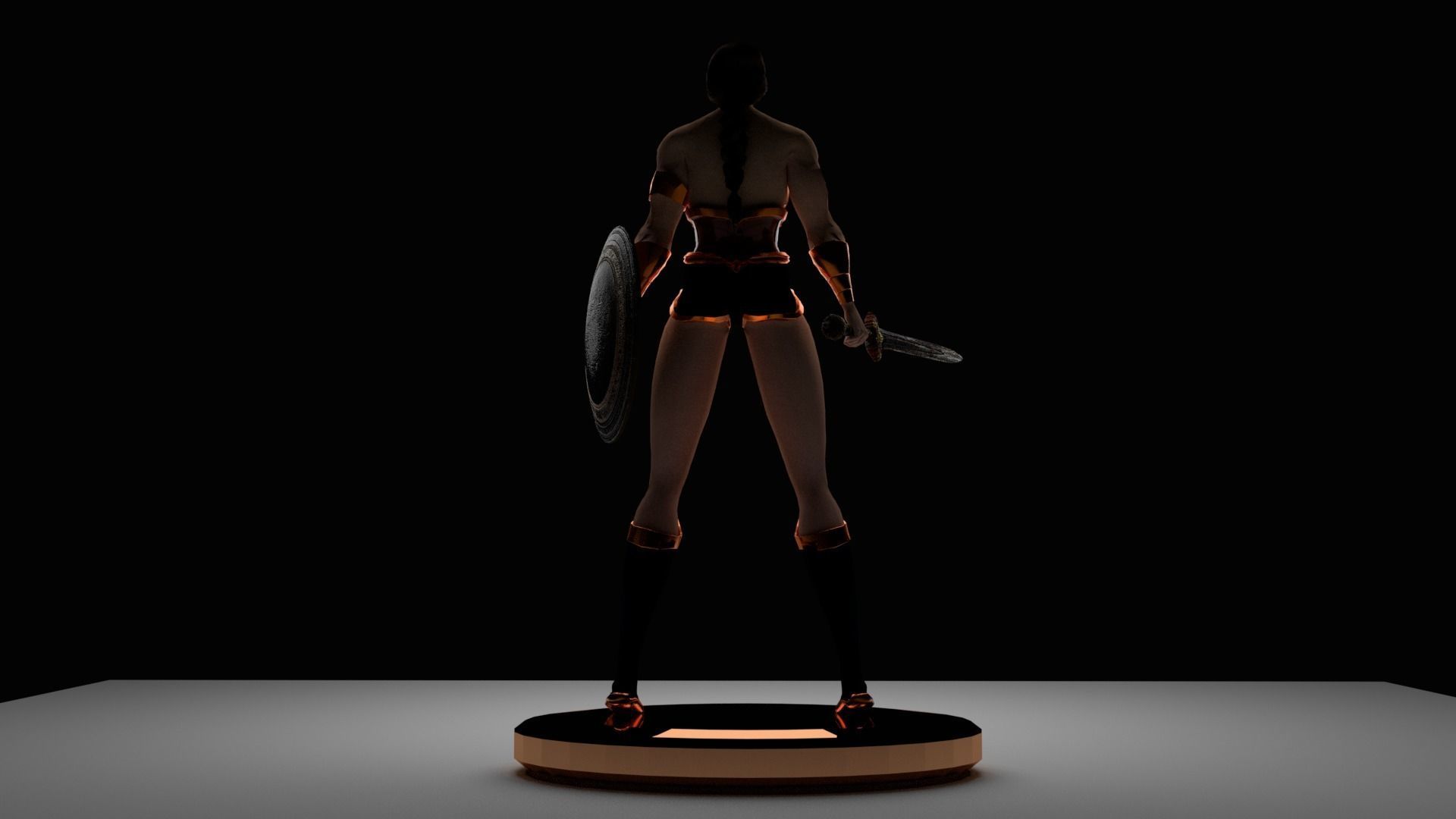 WONDER WOMAN 3D MODEL CHARACTER FOR GAME 3D model_3