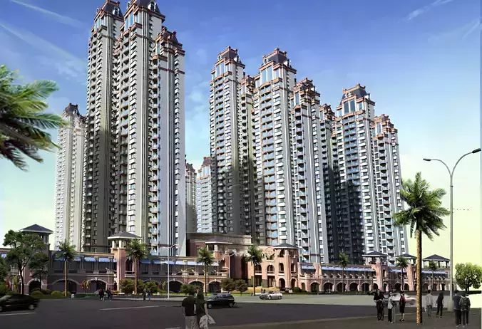classical residential tower  3D model