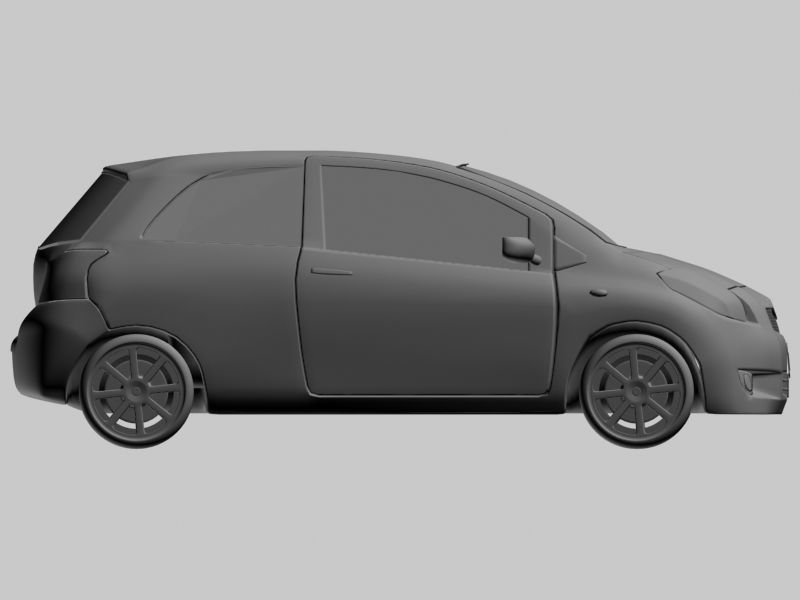 toyota vitz-Yaris 3doors 3D model_2