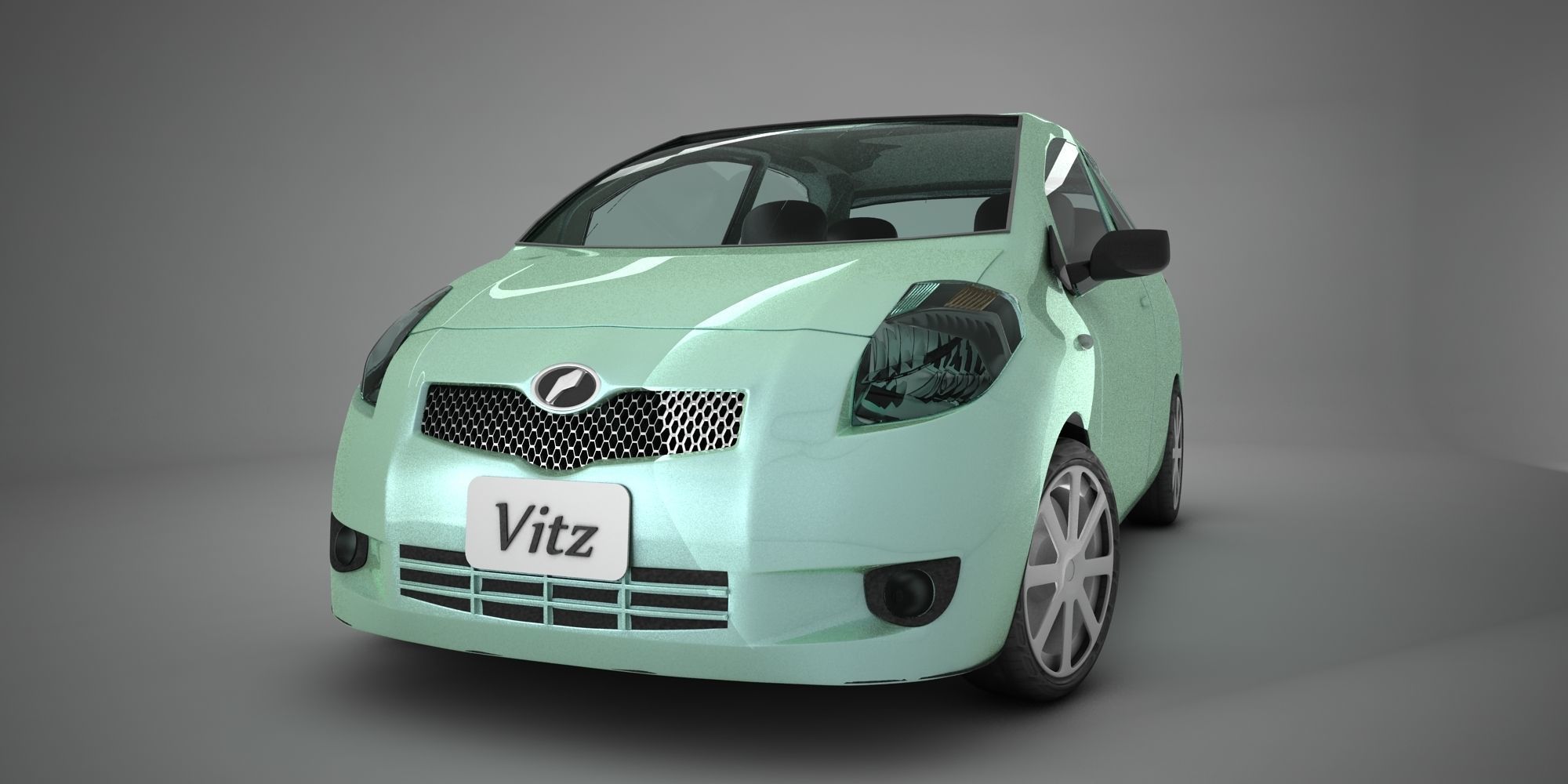 toyota vitz-Yaris 3doors 3D model_7