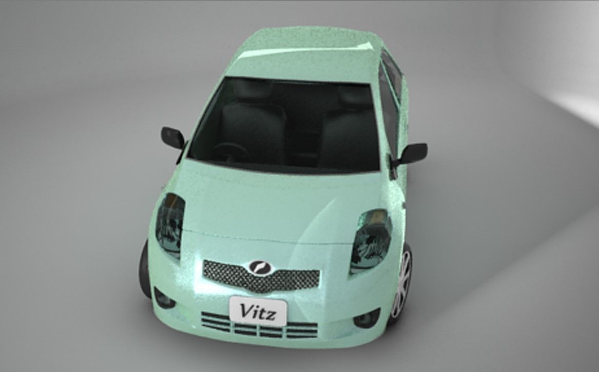 toyota vitz-Yaris 3doors 3D model_8