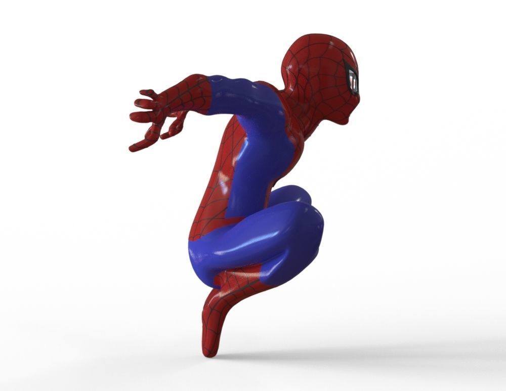 Spiderman spider-man jumping 3D print model_4