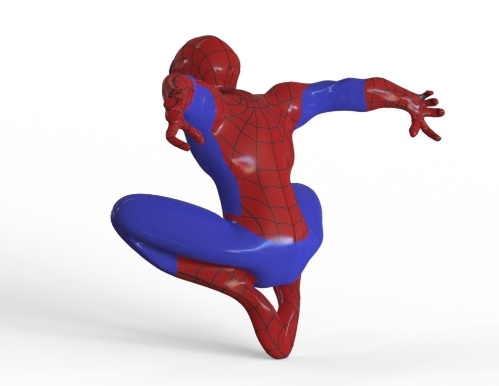 Spiderman spider-man jumping 3D print model_6