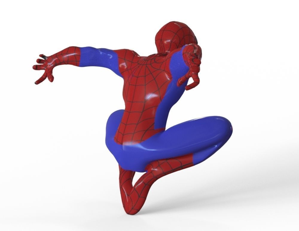 Spiderman spider-man jumping 3D print model_5