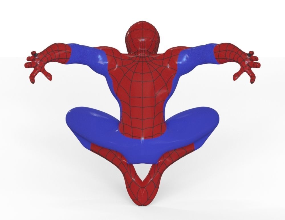 Spiderman spider-man jumping 3D print model_7