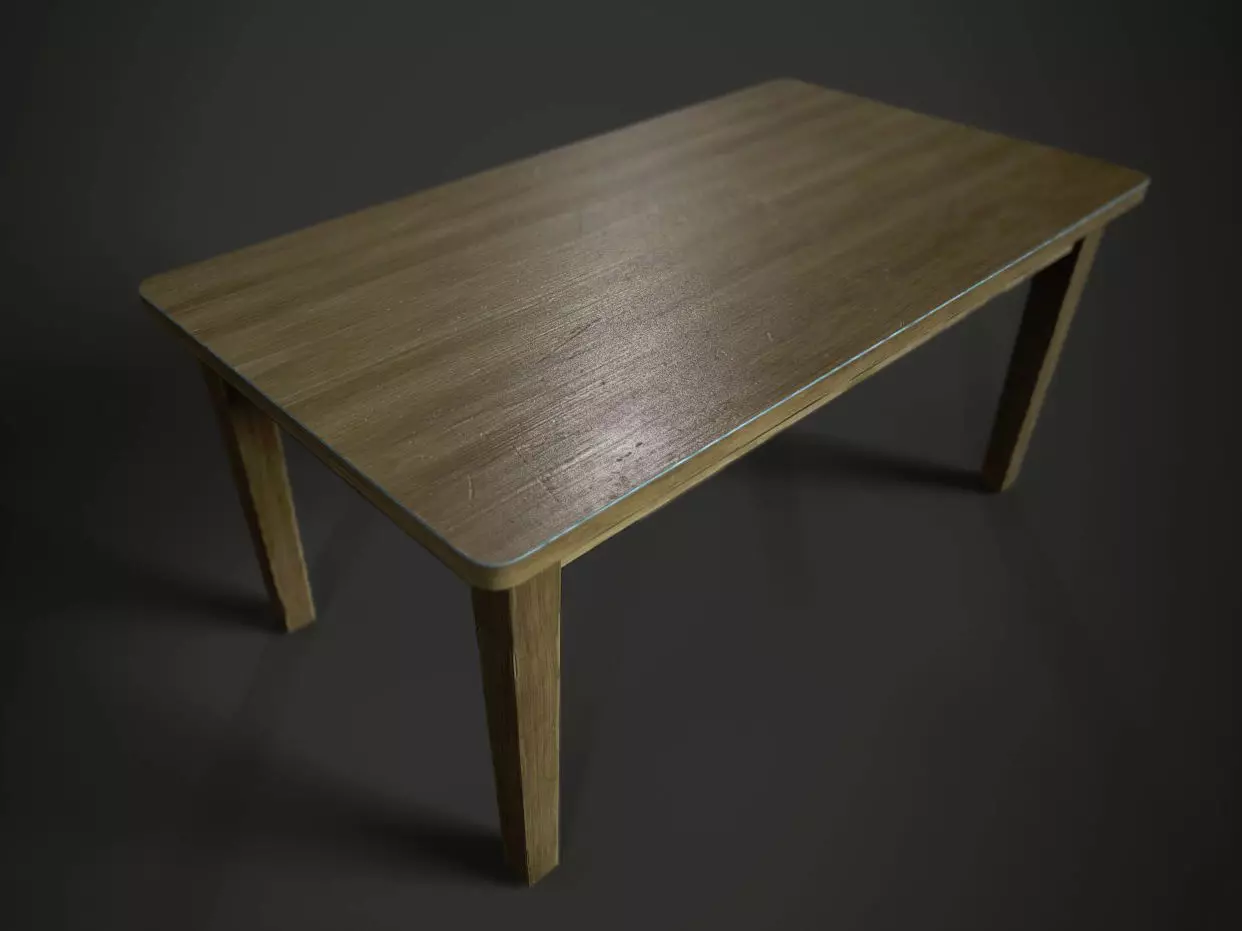 Table Model -Textures Free low-poly 3D model_0