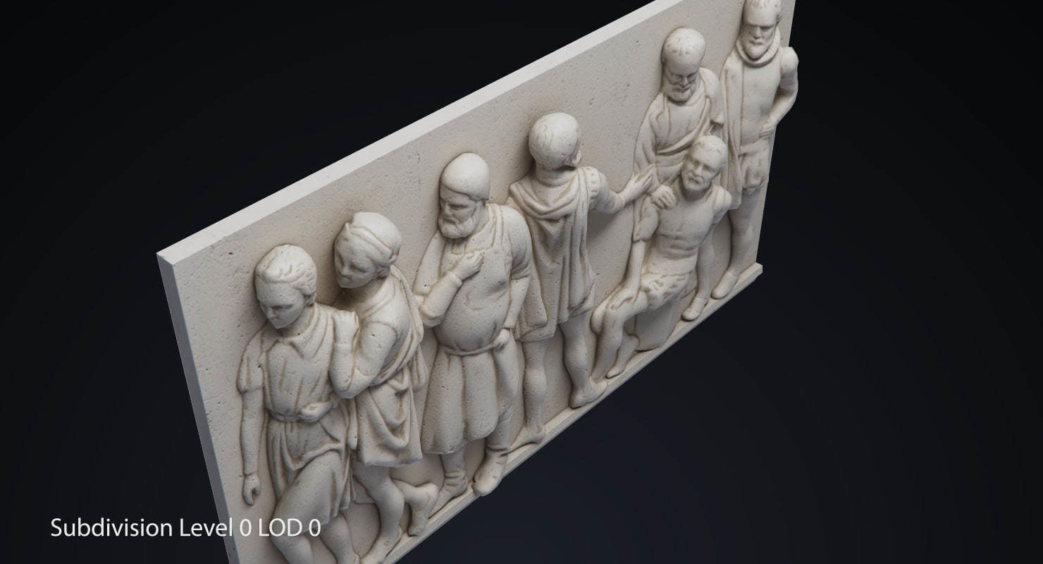Bas Relief df1 Low-poly 3D model_9