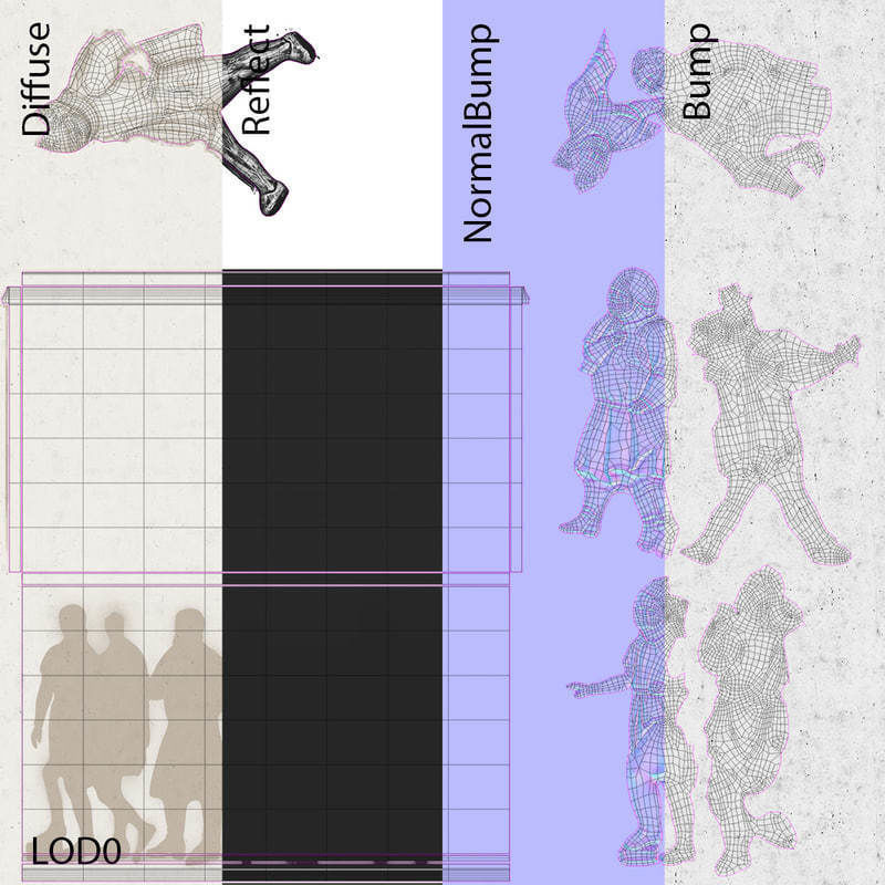 Bas Relief df1 Low-poly 3D model_13