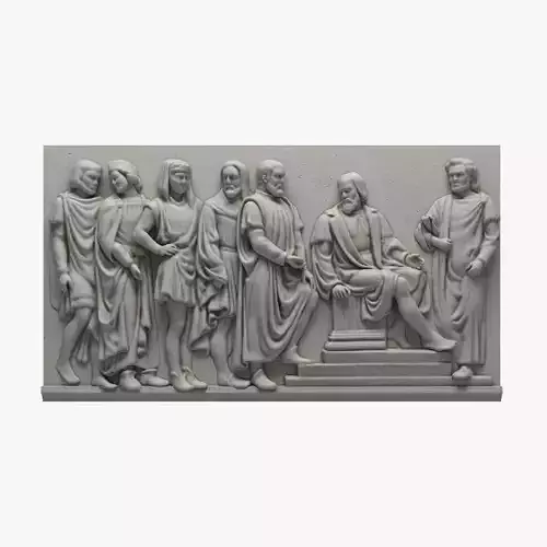 Bas Relief df2 Low-poly 3D model