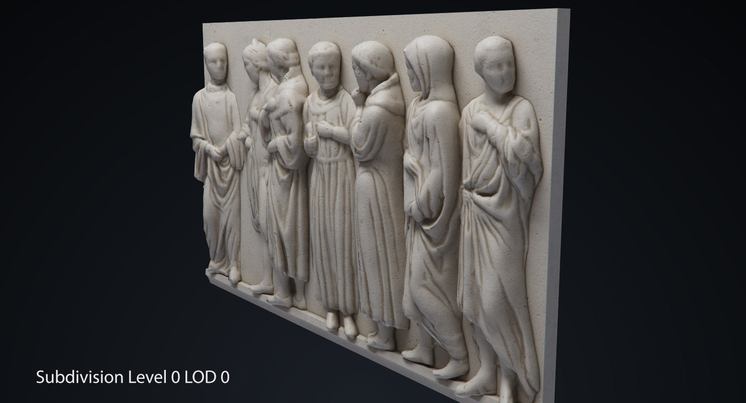 Bas Relief df3 Low-poly 3D model_8