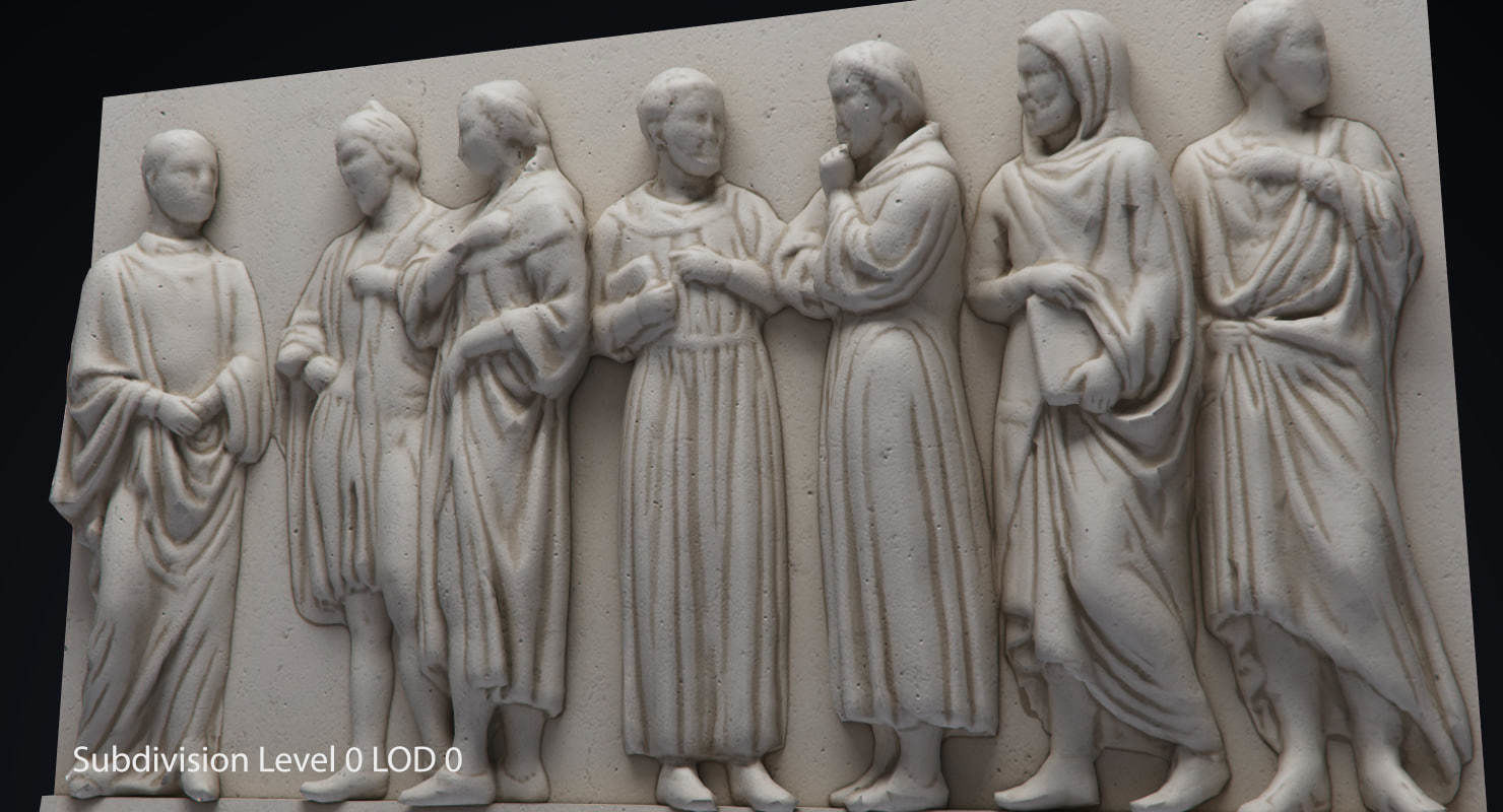 Bas Relief df3 Low-poly 3D model_10
