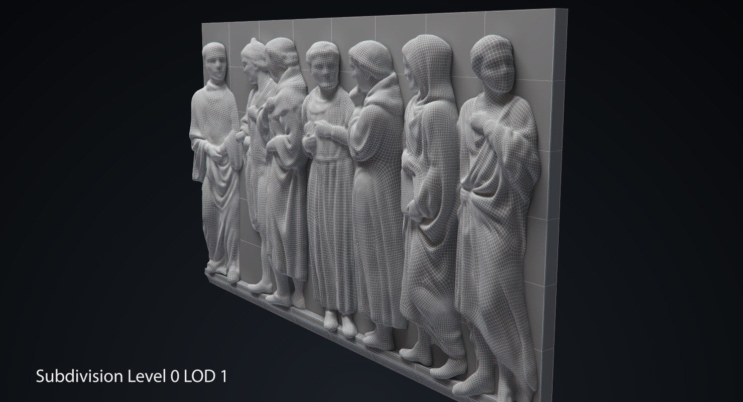 Bas Relief df3 Low-poly 3D model_5