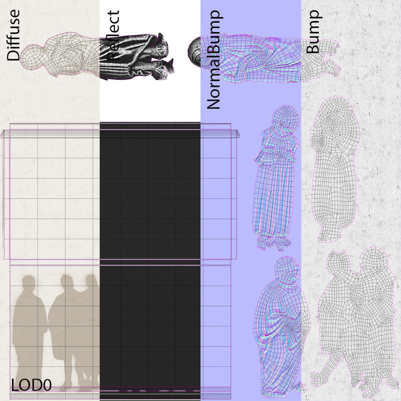 Bas Relief df3 Low-poly 3D model_13