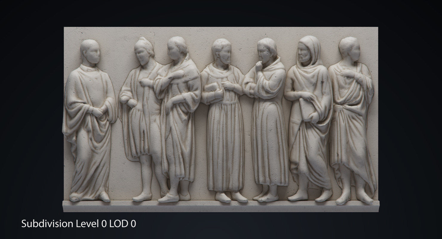 Bas Relief df3 Low-poly 3D model_7