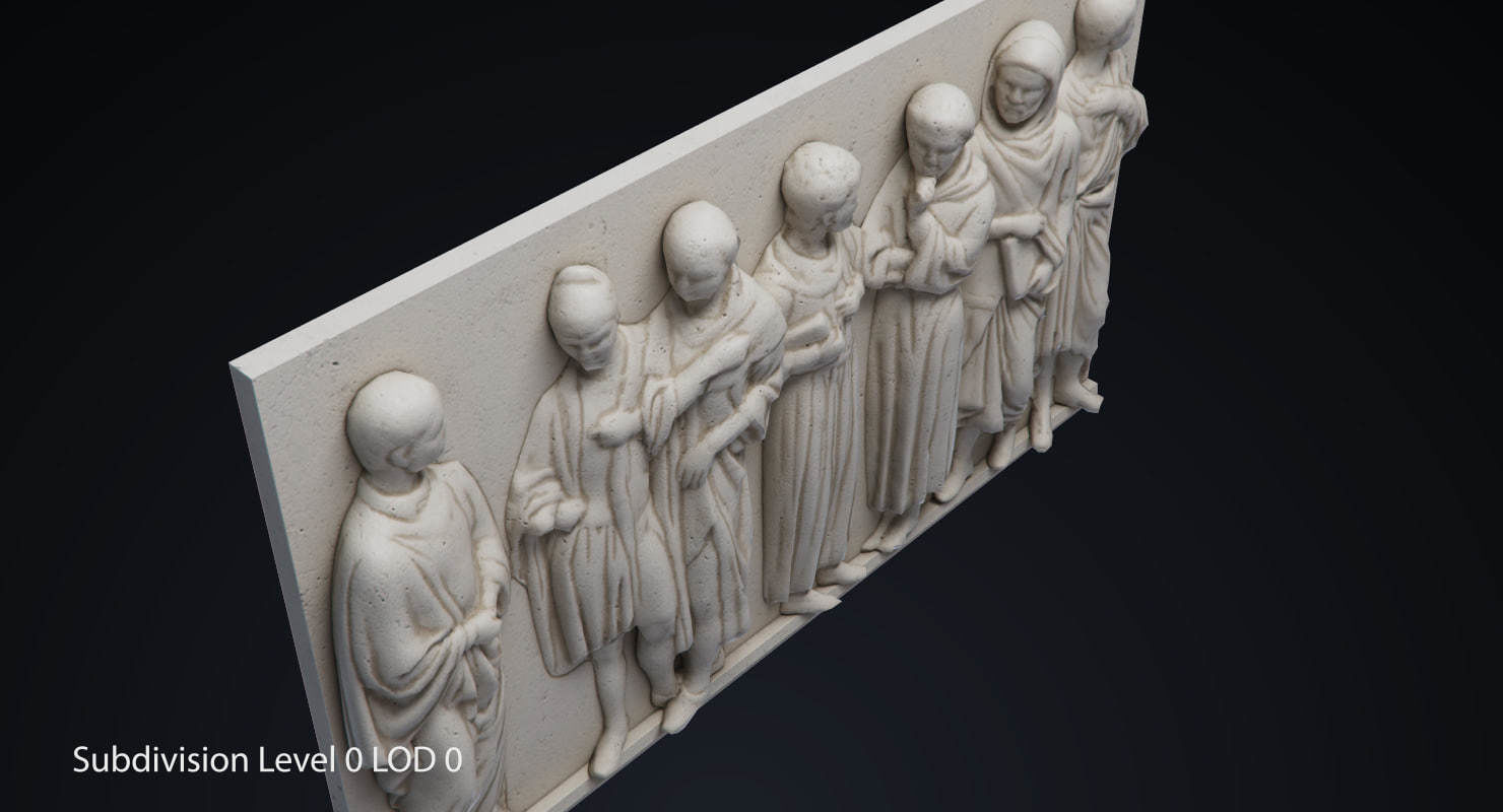 Bas Relief df3 Low-poly 3D model_9