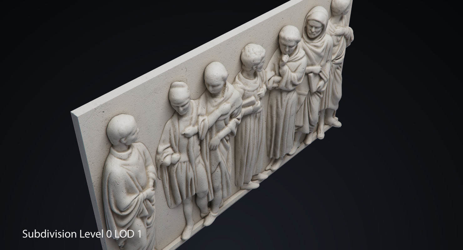 Bas Relief df3 Low-poly 3D model_3