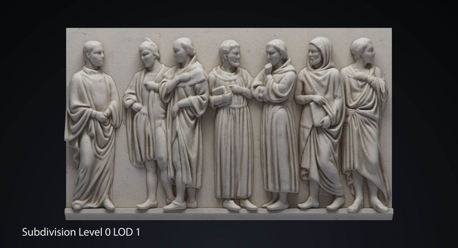 Bas Relief df3 Low-poly 3D model_1