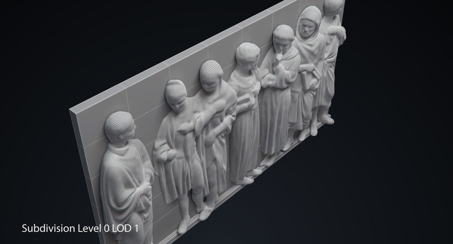 Bas Relief df3 Low-poly 3D model_6
