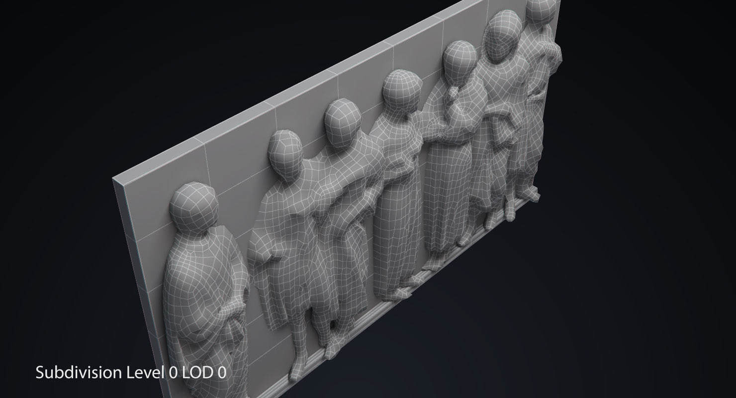 Bas Relief df3 Low-poly 3D model_12