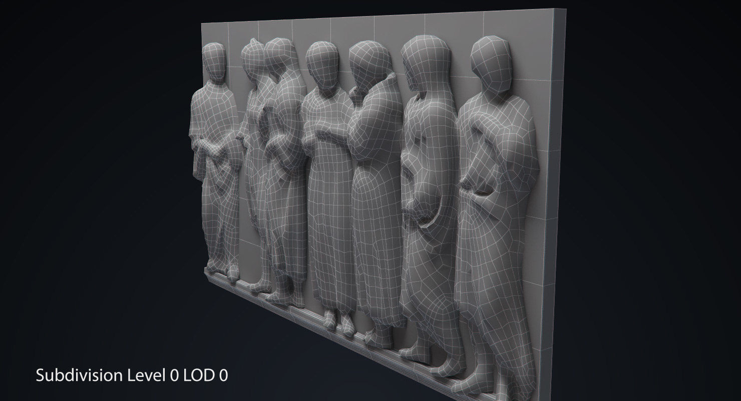 Bas Relief df3 Low-poly 3D model_11