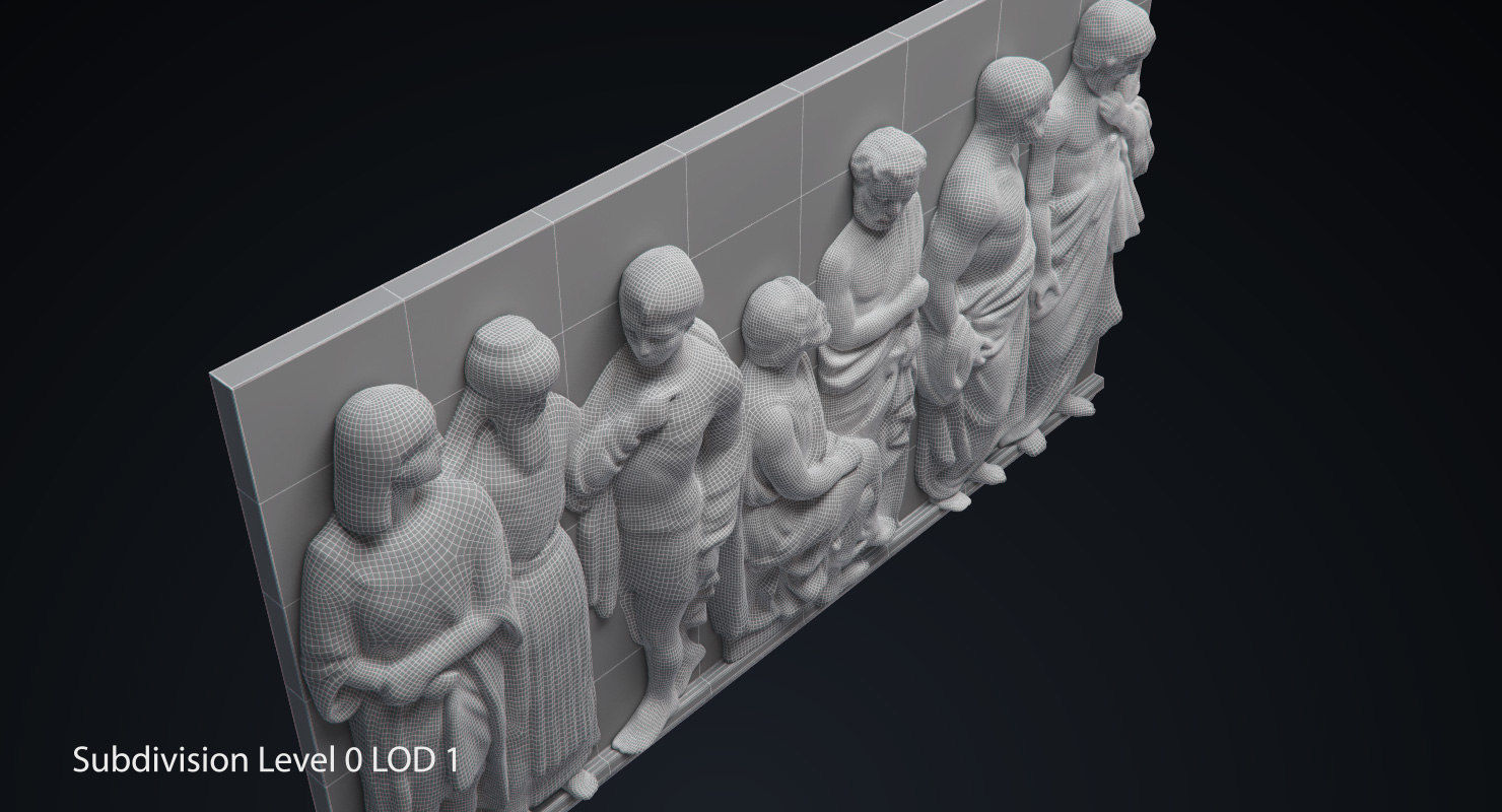 Bas Relief df4 Low-poly 3D model_11