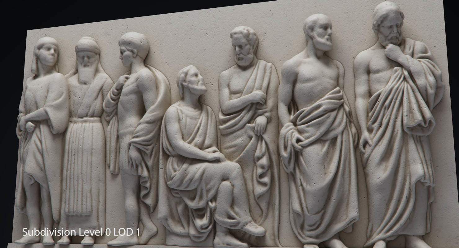 Bas Relief df4 Low-poly 3D model_10