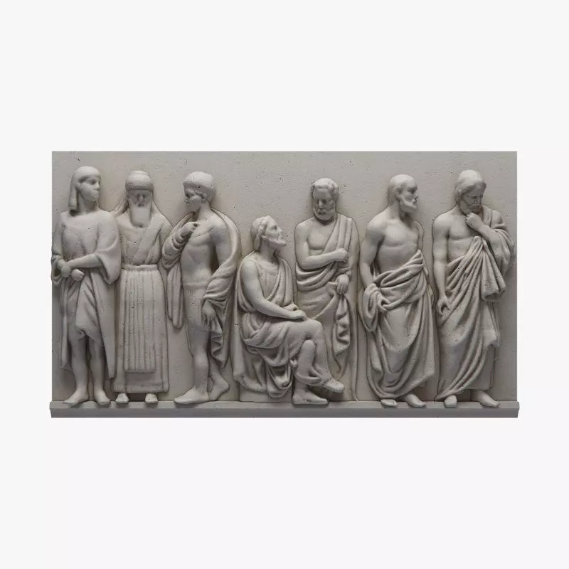 Bas Relief df4 Low-poly 3D model_0