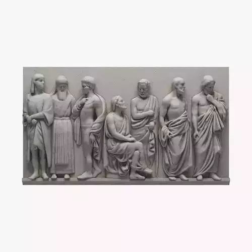 Bas Relief df4 Low-poly 3D model