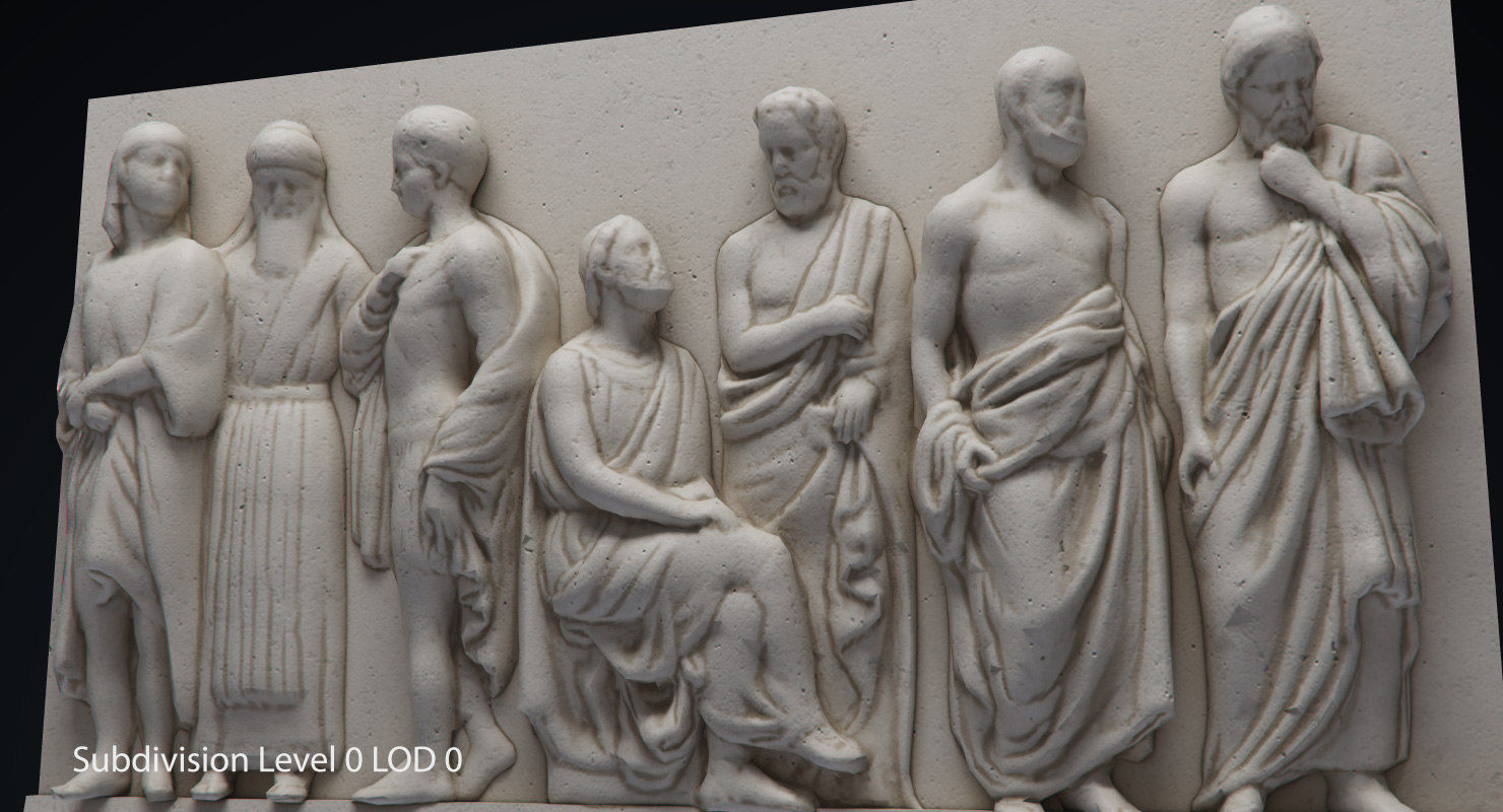 Bas Relief df4 Low-poly 3D model_3