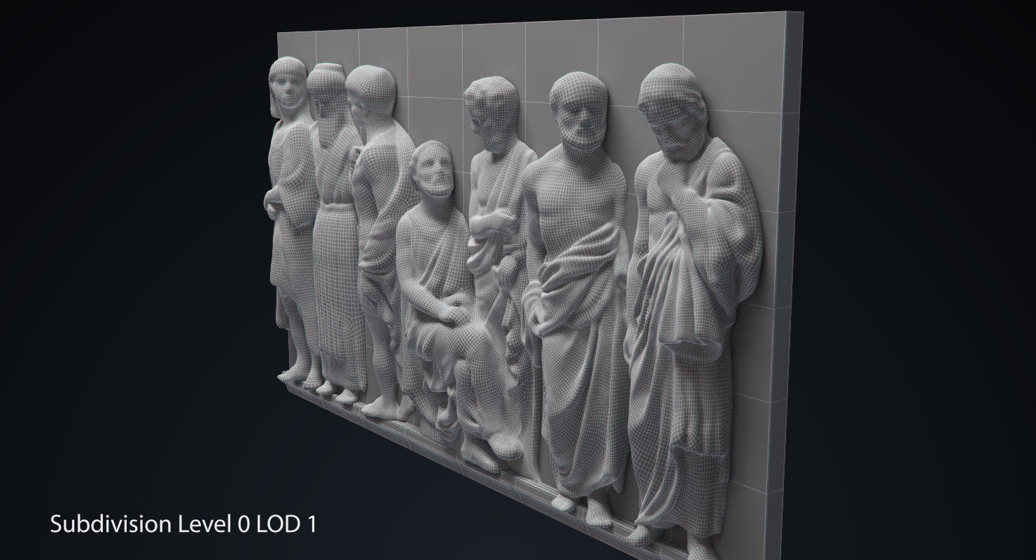 Bas Relief df4 Low-poly 3D model_12