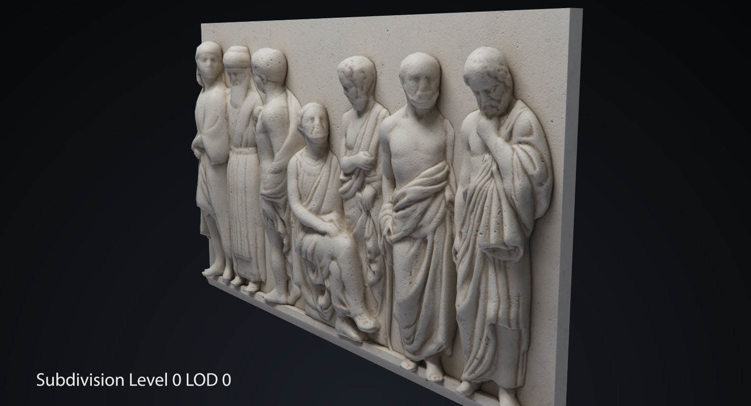 Bas Relief df4 Low-poly 3D model_2