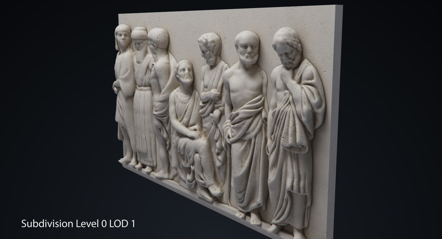 Bas Relief df4 Low-poly 3D model_9