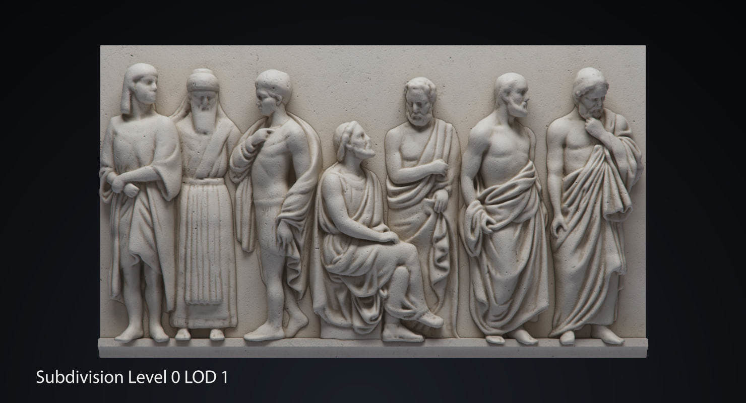 Bas Relief df4 Low-poly 3D model_7