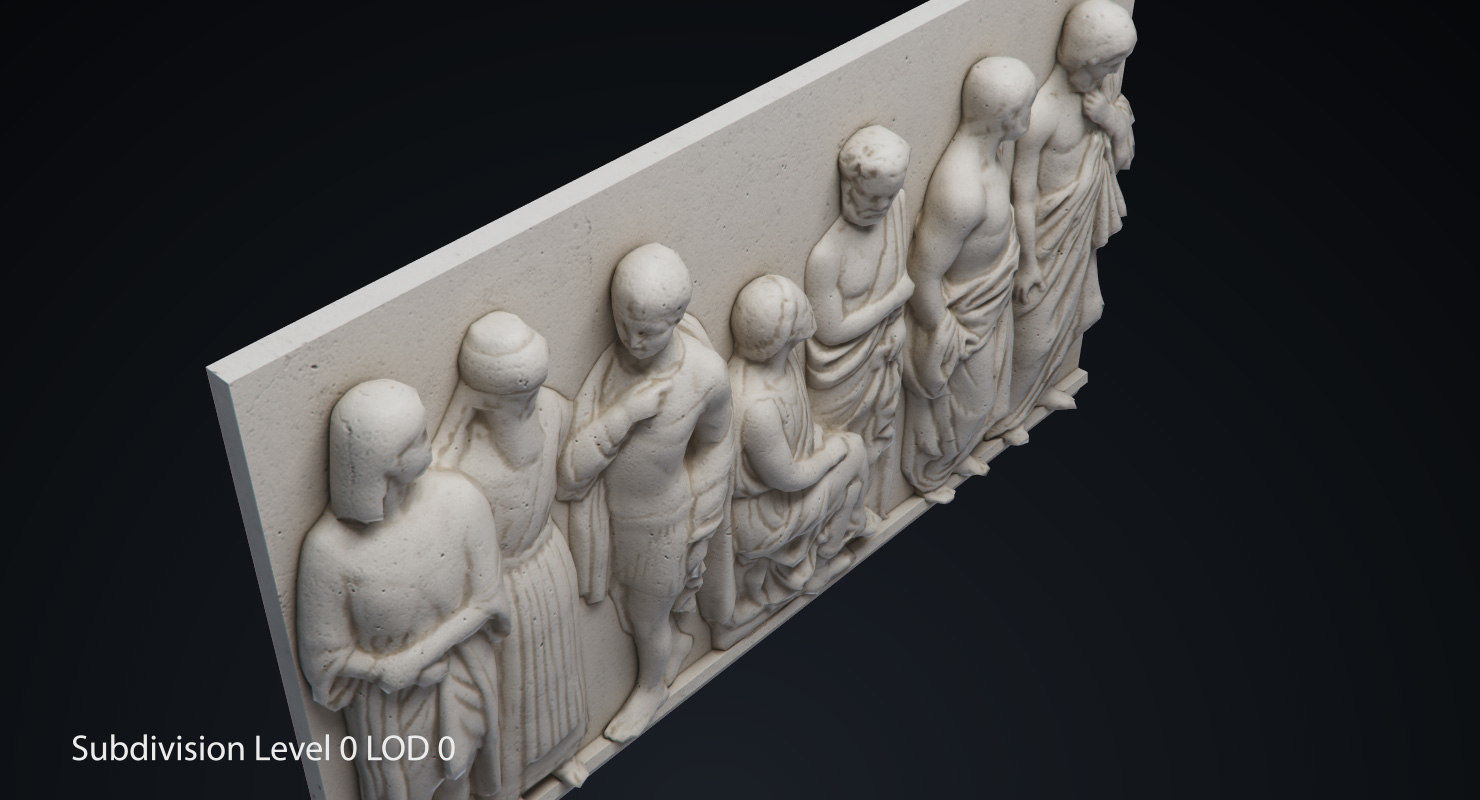 Bas Relief df4 Low-poly 3D model_4