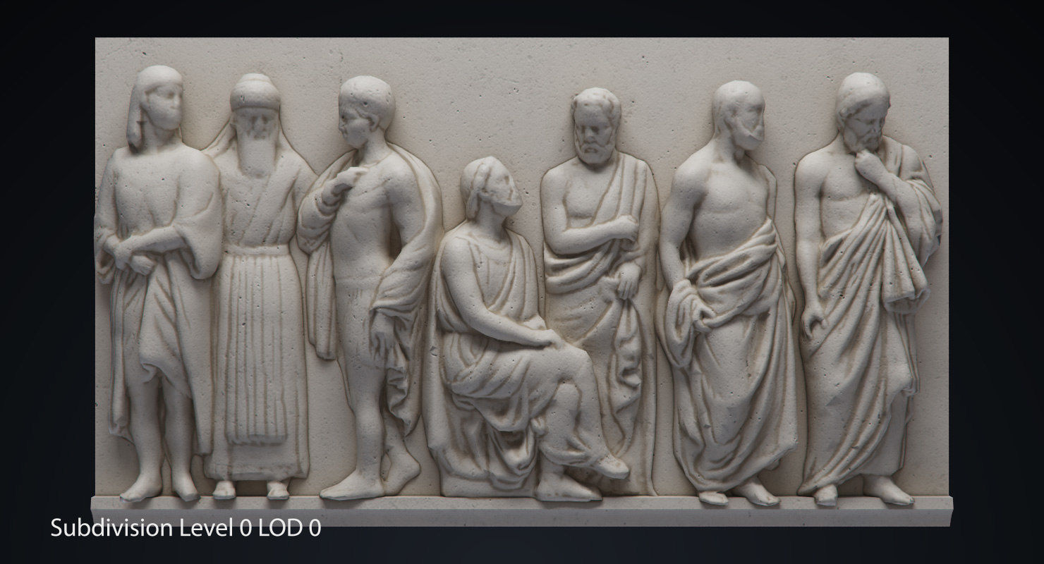 Bas Relief df4 Low-poly 3D model_1