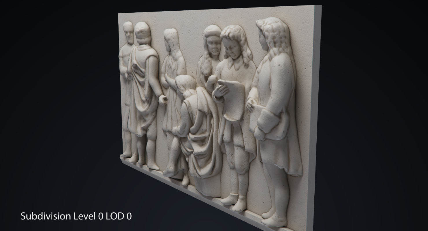 Bas Relief df5 Low-poly 3D model_8