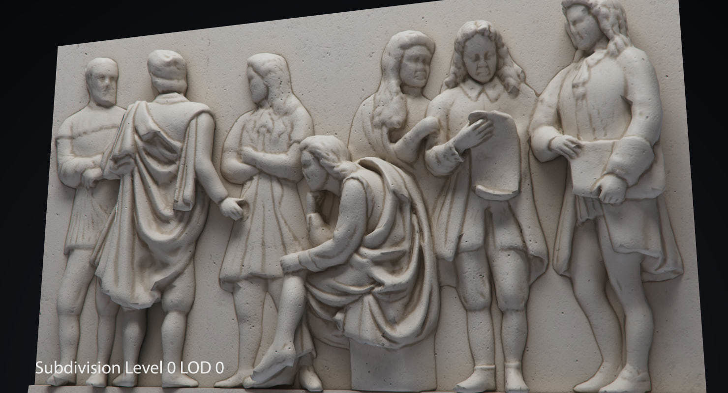 Bas Relief df5 Low-poly 3D model_9