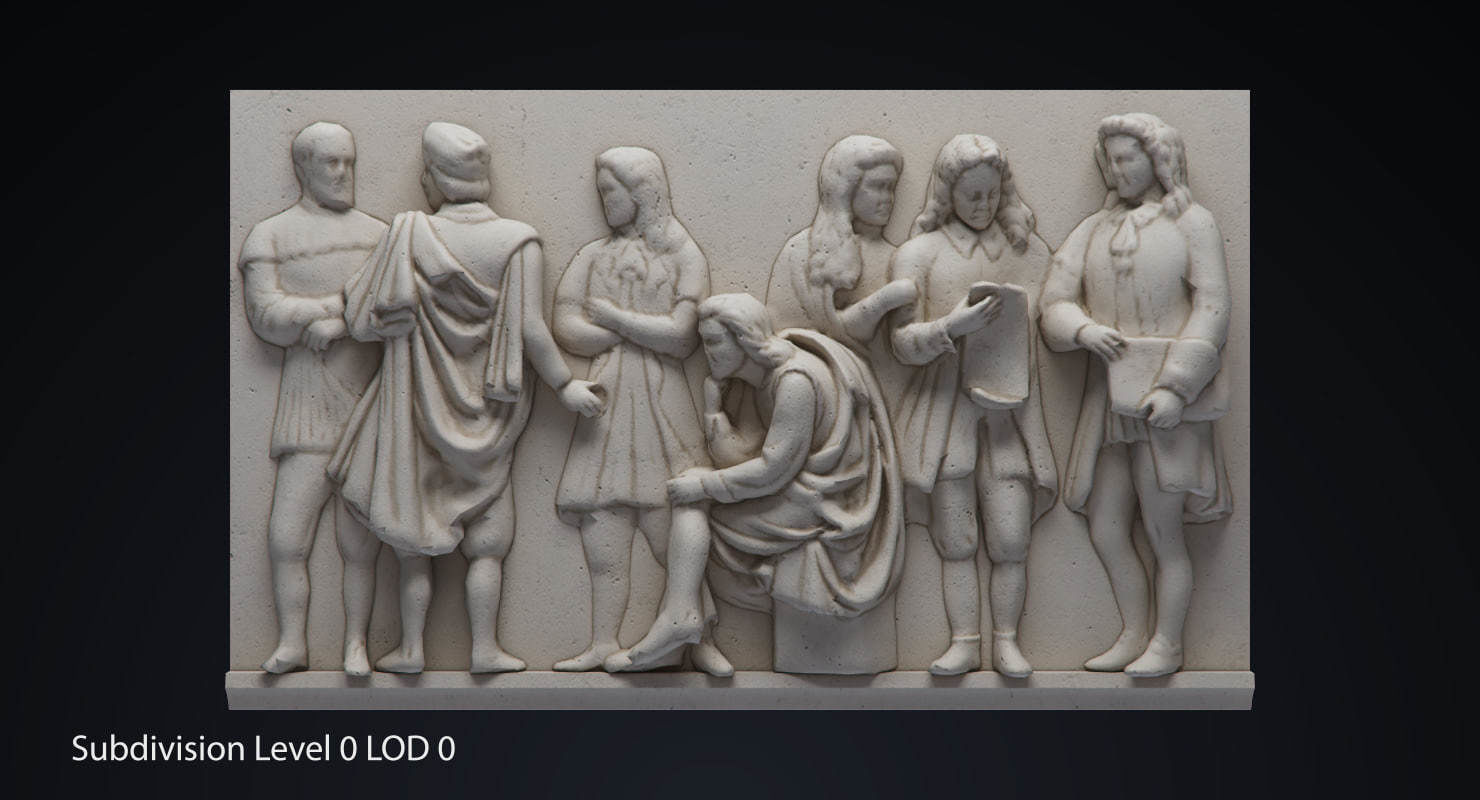 Bas Relief df5 Low-poly 3D model_7