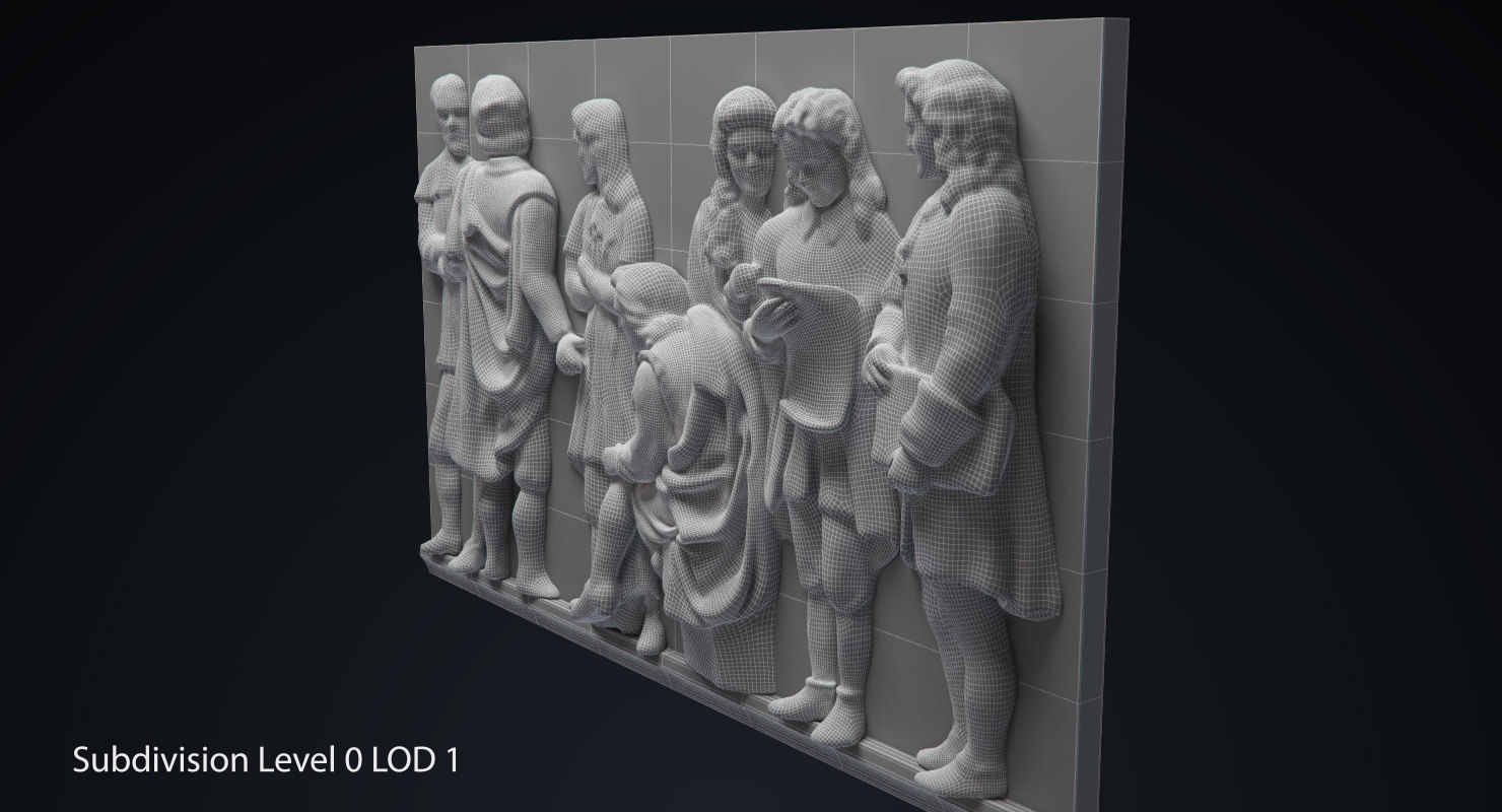 Bas Relief df5 Low-poly 3D model_5