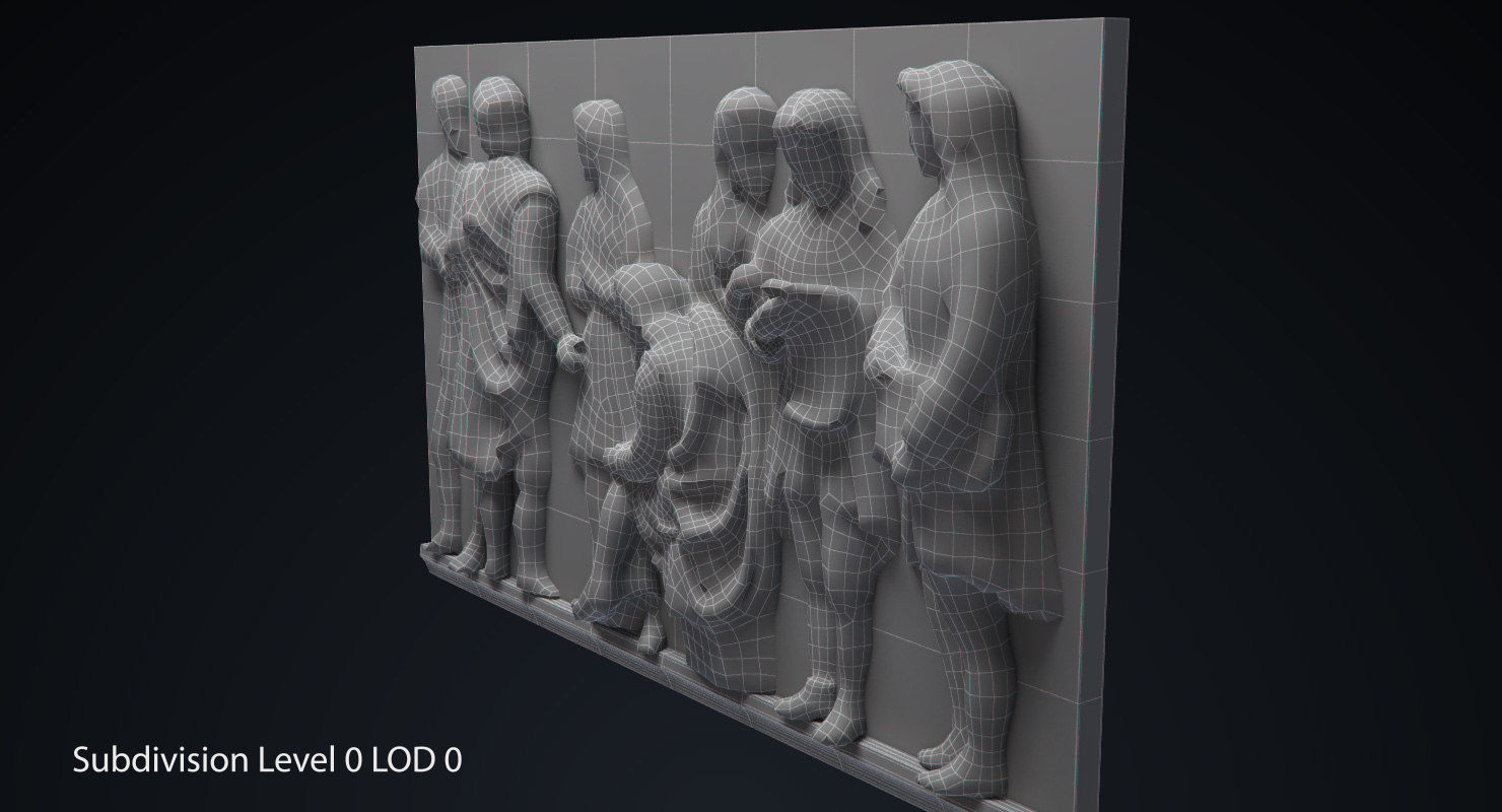 Bas Relief df5 Low-poly 3D model_11
