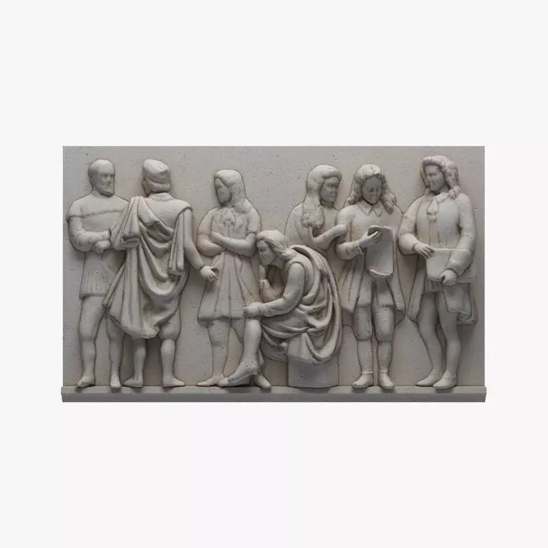 Bas Relief df5 Low-poly 3D model_0