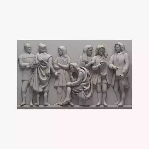 Bas Relief df5 Low-poly 3D model