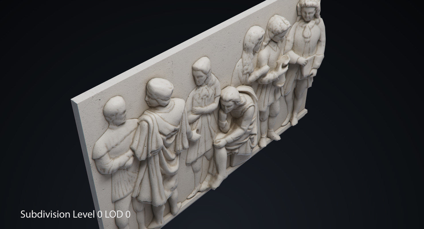 Bas Relief df5 Low-poly 3D model_10