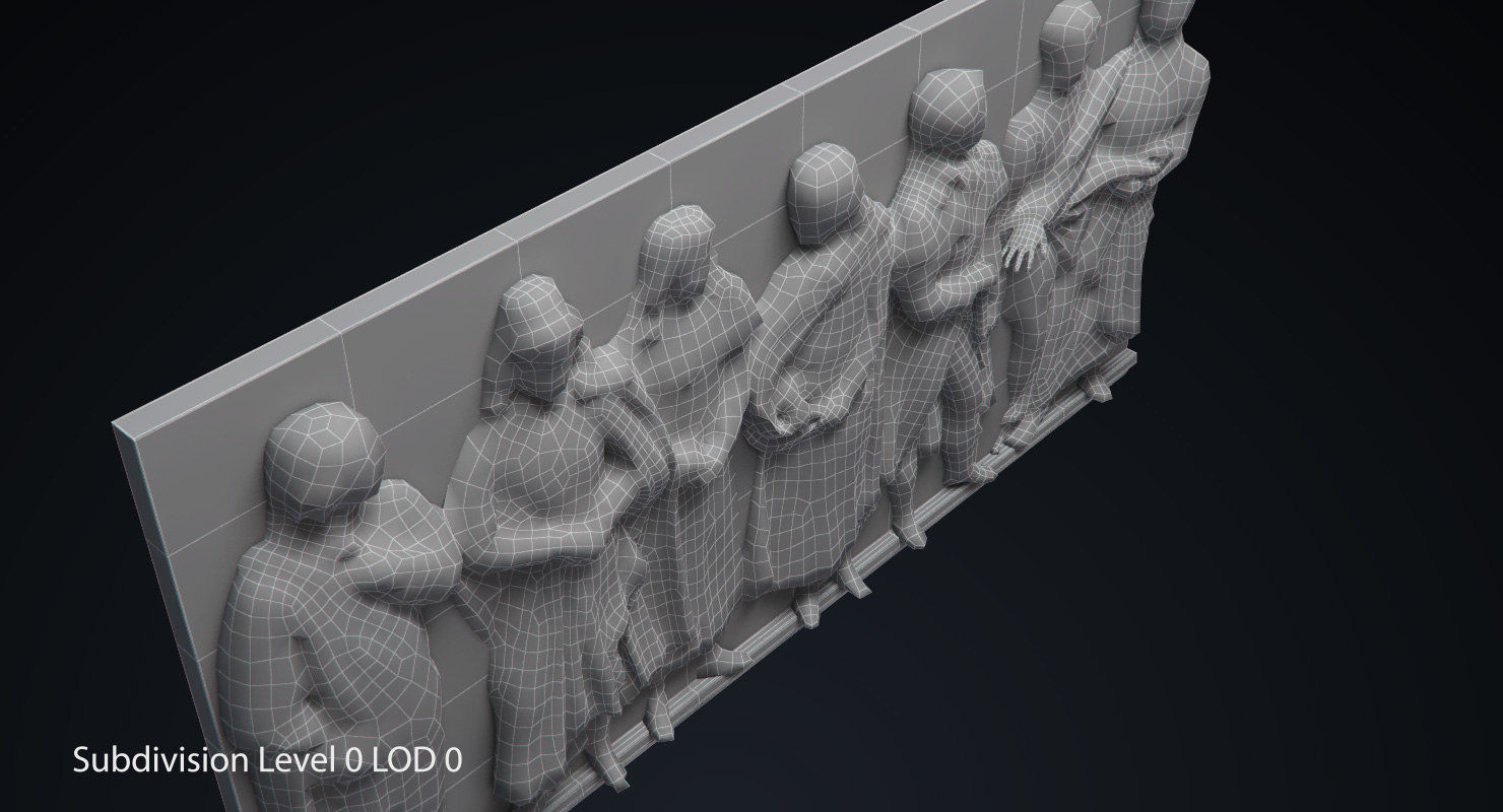 Bas Relief df6 Low-poly 3D model_5